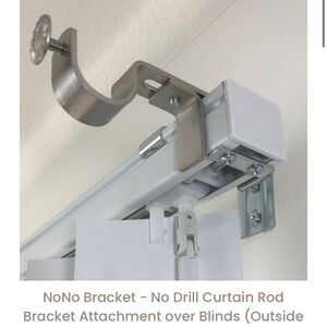 Nono Brackets Curtain Rod Attachment NIB (2 sets of 3 brackets ea)